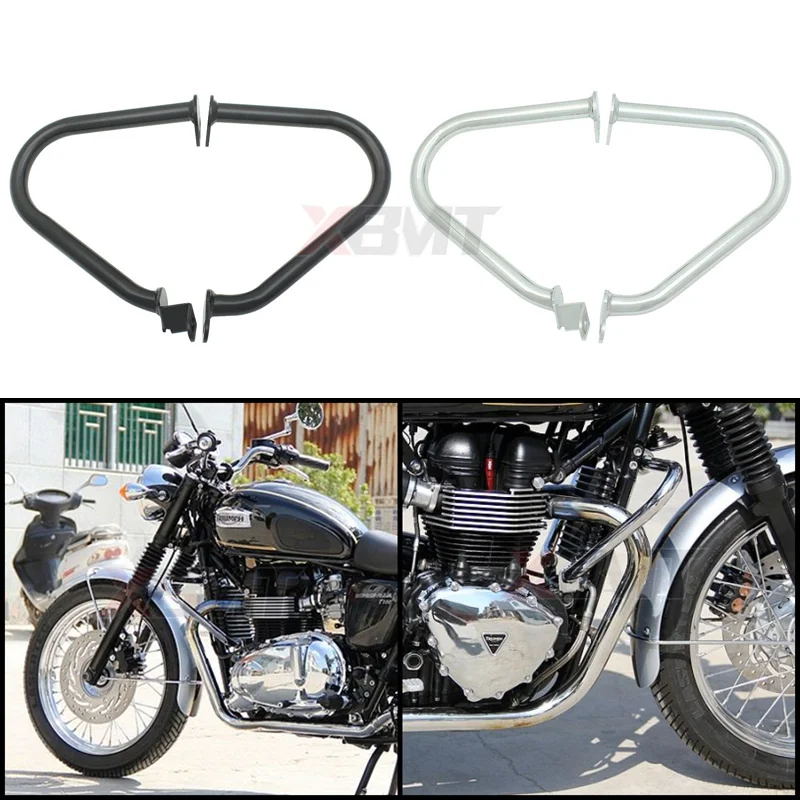 

Motorcycle Engine Guard Crash Bar Bumper For Triumph Bonneville T100 Thruxton 900 T900 2001-2008 2009 2010 2012 2013 2014 2015