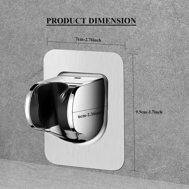 1Pcs Universal Showerhead Holder Wall Mounted Punch Free Household Adjustable Shower Bracket Self Adhesive Bathroom Accessories 3