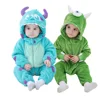 Baby Sully Monster Rompers Boy Girl Clothes 0-3Y Onesies Cute Funny Pajama Children Halloween Suit Cartoon Kigurumis Winter Warm 1