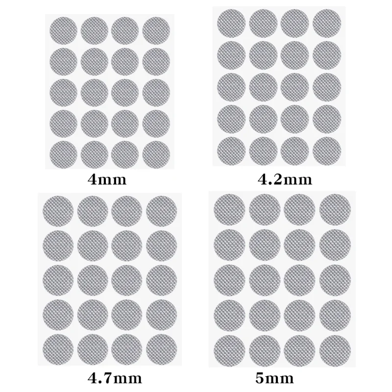 Siatka na kurz 4mm 4.2mm 4.7mm 5mm filtr siatkowy słuchawki douszne akcesoria zamienne z szczoteczką do czyszczenia słuchawek