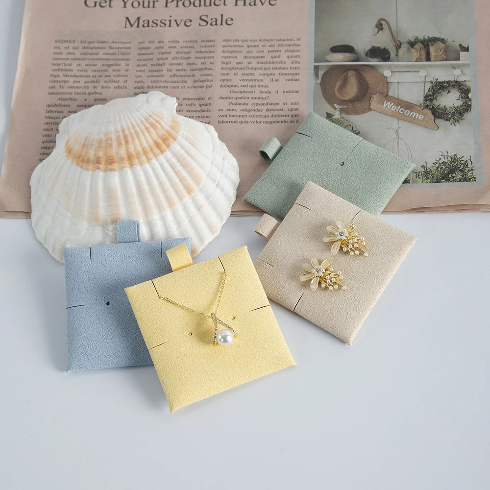 Mikrofaser-Suedette-Schmuckverpackungs-Display-Pads können personalisierte Ohrringe, Halsketten, Armbänder, Schmuck-Einlegekarten sein – Detail 8
