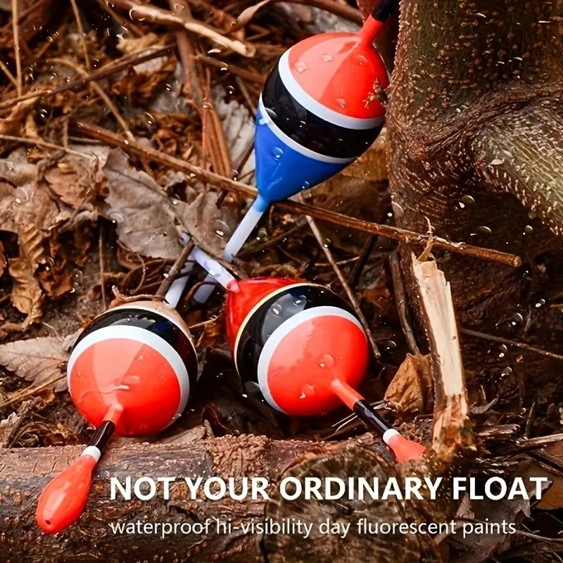 Slip Bobbers Floats Kit, Balsa Wood Slide Bobbers with Bobbers Stops, Fishing Floats and Bobbers for Crappie Panfish Bass Trout