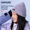 COPOZZ Winter Ski Knit Cap Gender Solid Color Wool Warm Casual Hedging Cap Ski Beanies Caps  for Men Women 1