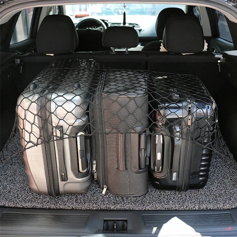 Car Trunk Cargo Net – Durable Nylon Elastic Mesh Storage Organizer for SUV & Truck