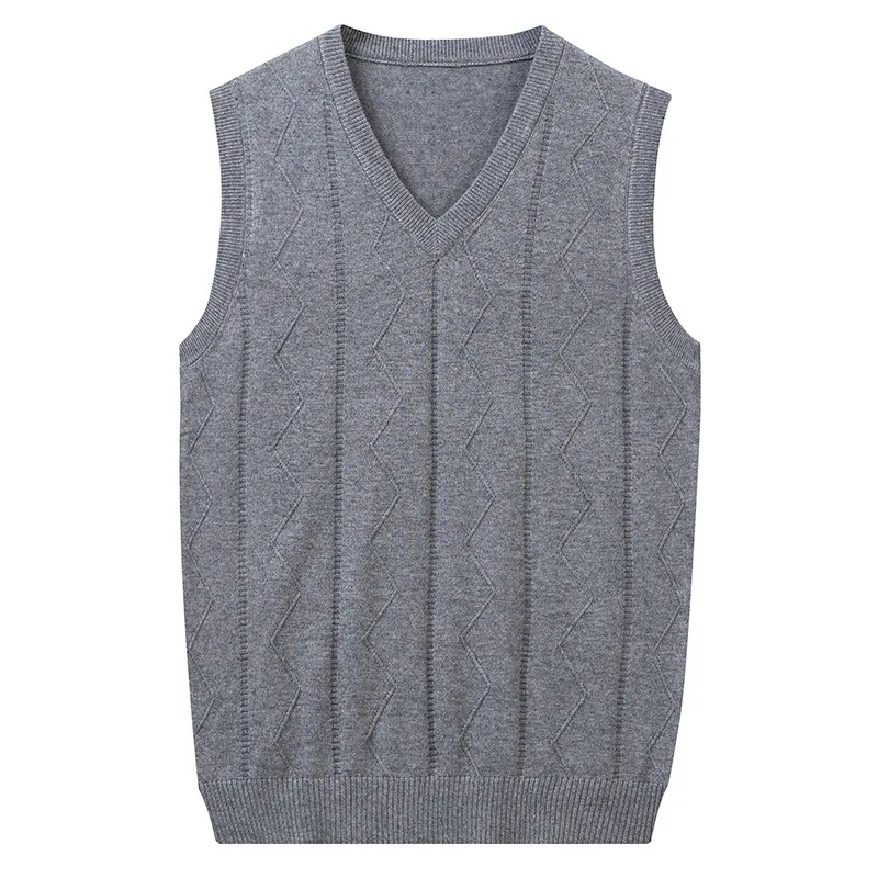 

Men Sweater Vest Fashion New Knitwear Men's Winter Casual Warm Wool Vest Knitted V-neck Comfortable Male Sweater Y2k Man
