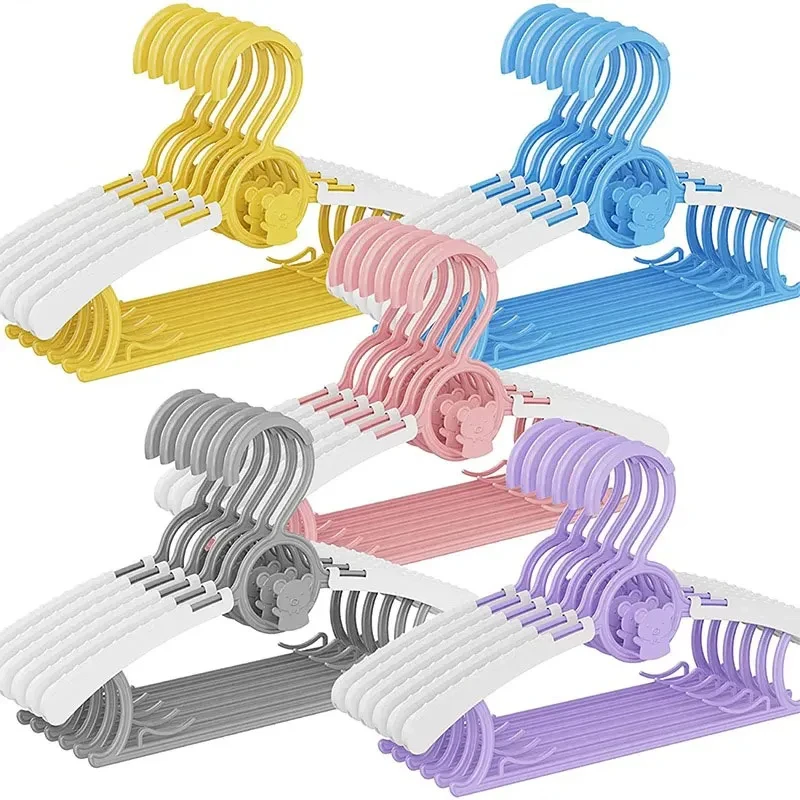 

Милый медведь, нескользящая Детская вешалка, Регулируемая Вешалка для хранения, органайзер для одежды, детская вешалка, комплекты вешалки для хранения в шкафу