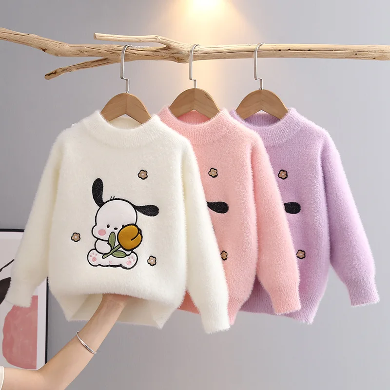 

Playful and cute Cartoon Rabbit Pattern Kids Girls Sweaters Floral Pullover Cotton Sweatshirt Autumn Winter Bunny Outfit GY08231