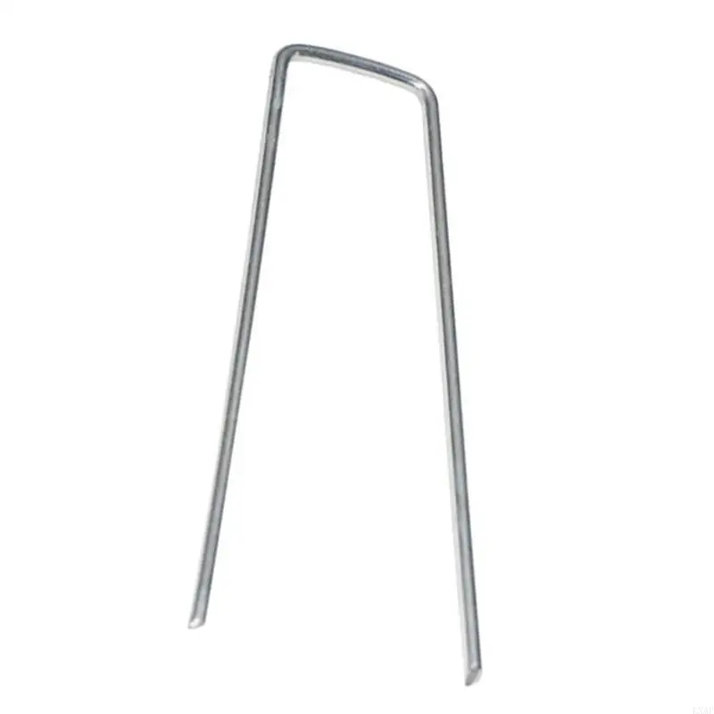 LXAF U-shaped Fence Stake Heavy-duty Sod Pins Galvanized Anti-rust Garden Landscape for Staples for Holding Fence Ground Cove