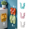 Slipper Rack Self-adhesive Bathroom Simple Slipper Hook Toilet Drainage Rack Wall Mounted Bedroom Storage Hook Shoe Drying Rack 1