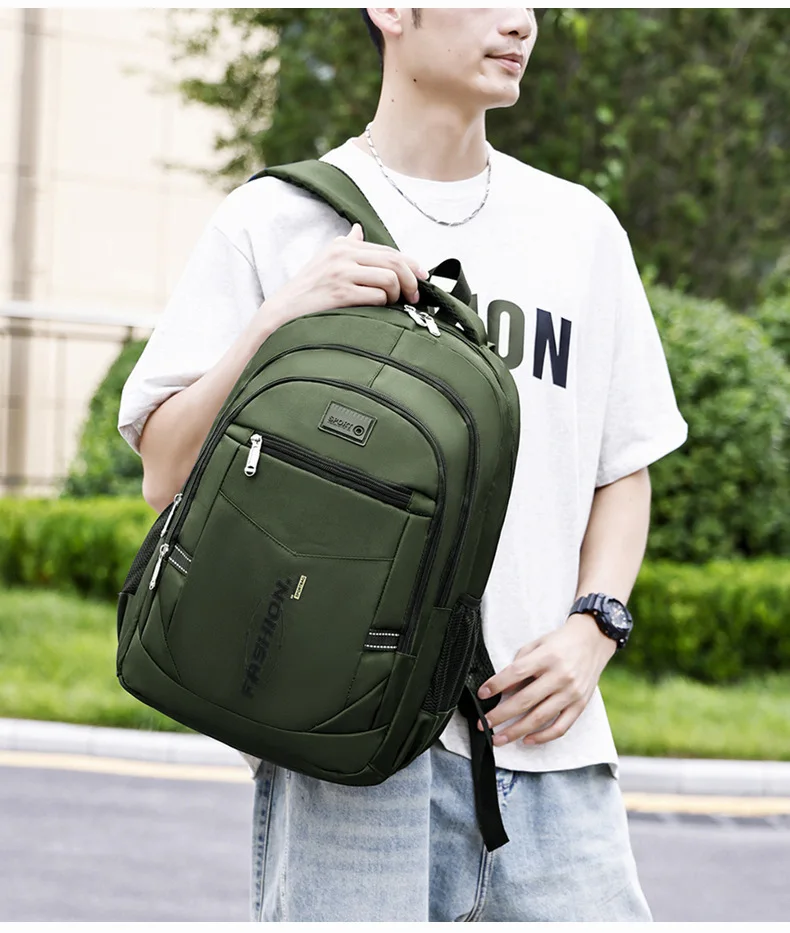 Herren-Business-Reiserucksack mit großer Kapazität, Laptop-Rucksack, modisch, trendig, doppelte Schultertaschen für die Mittelschule im Angebot – Detail 24