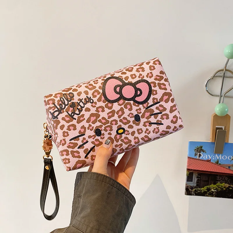 Hello Kitty Leopard Makeup Bag Travel Cosmetic Case - Temu United Kingdom