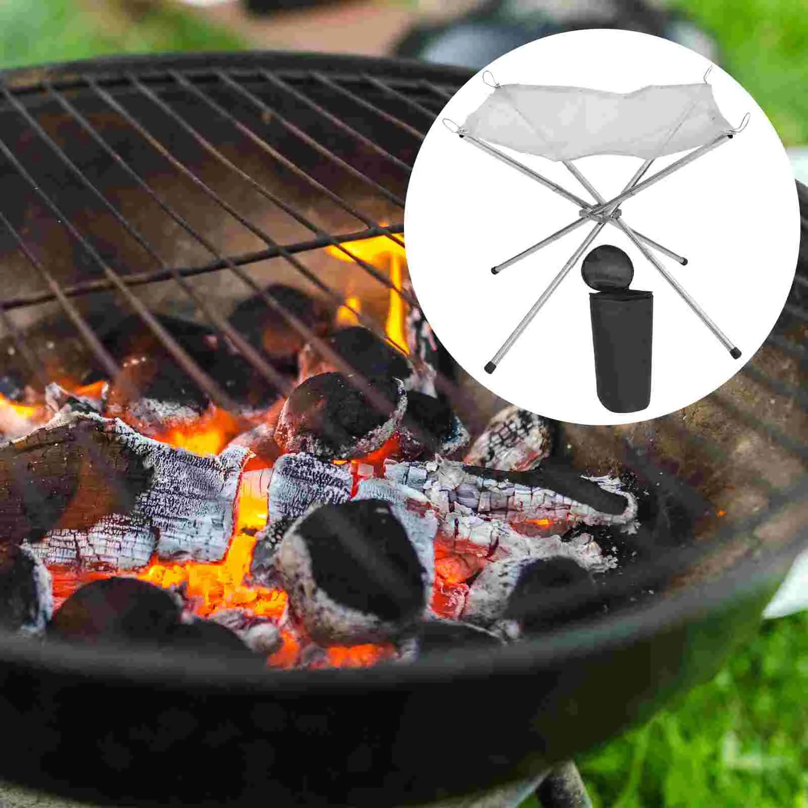 

1 Set Stainless Steel Wood Burning Rack Outdoor Bonfire Bracket (Silver)