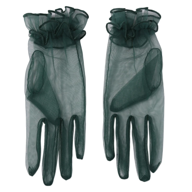 Lace Full Finger Gloves 1 Pairs Women Fashion Tulle Gloves