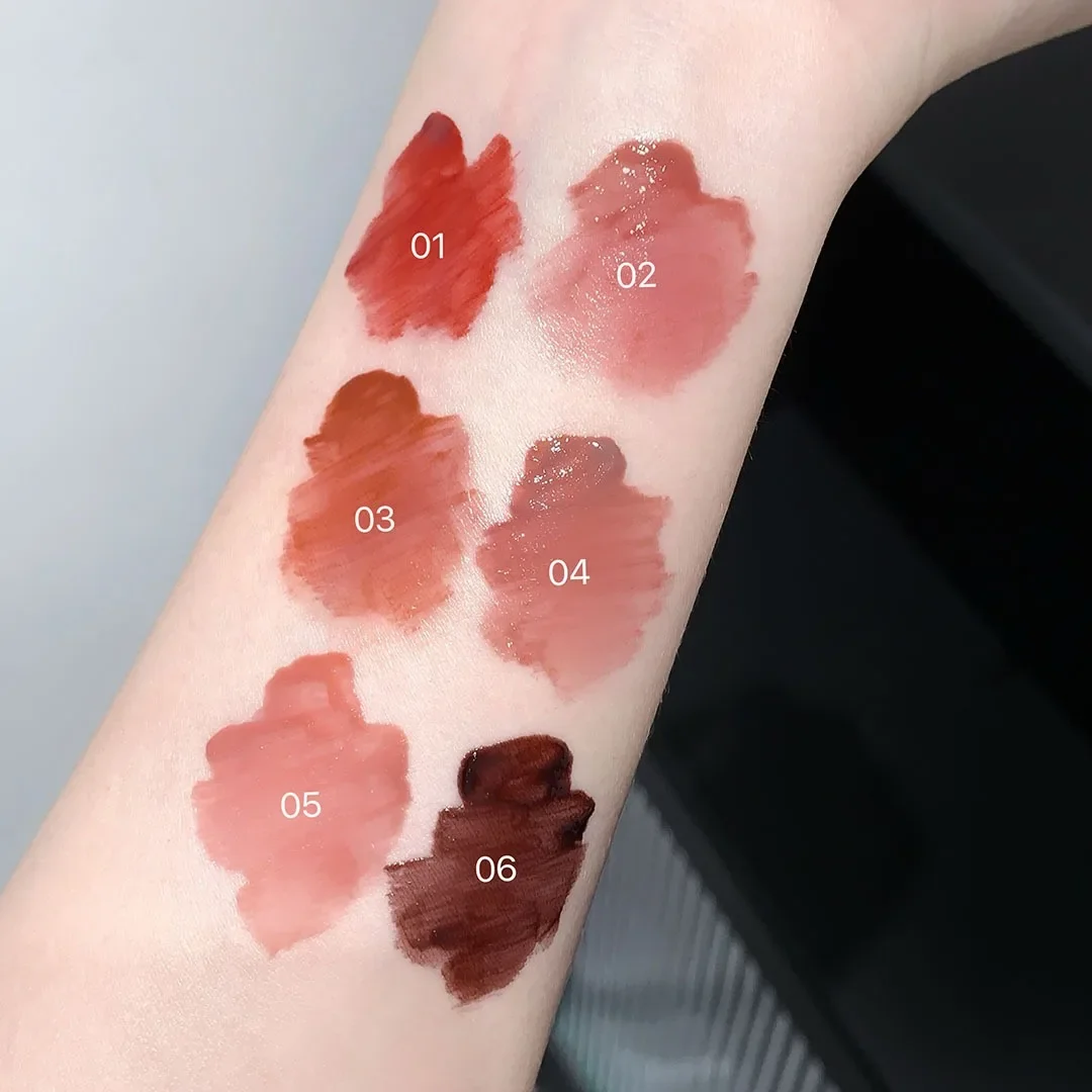 Dark Mulberry Lip Gloss Sexy Purple Red Mirror Water Lip Glaze Clear Moisturizing Jelly Lasting No Sticky Liquid Lipstick Oil 5