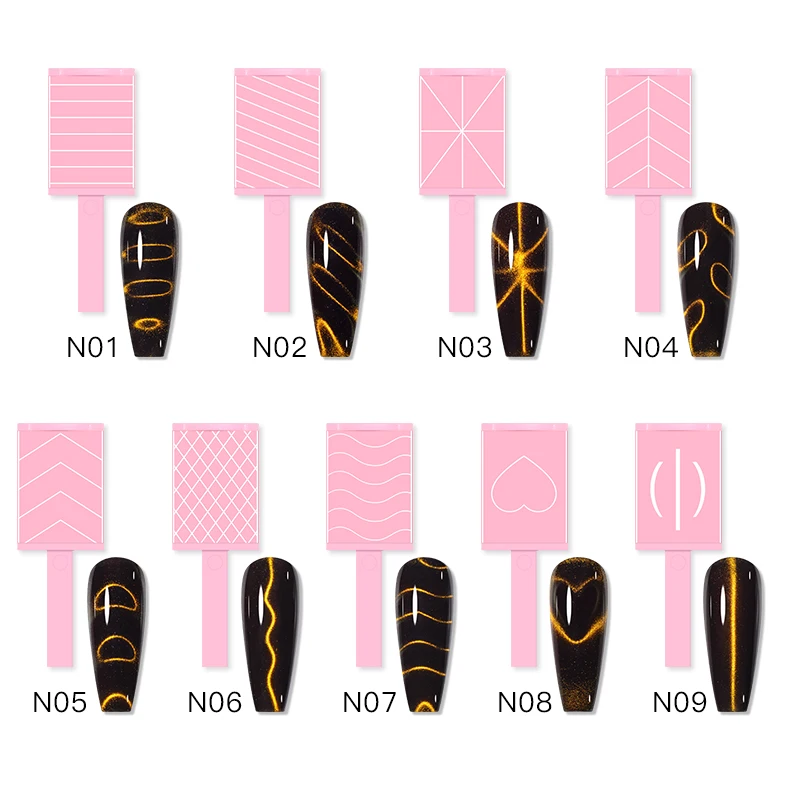 Easy Styling Cateye Nail Art Magnets Bar Heart Wave Fur Fireworks Iron Absorp Tool DIY Cat Eye Gel Polish Magnetic Force Tool magnetic nail art tools cat eye nail tool magnetic nail tools