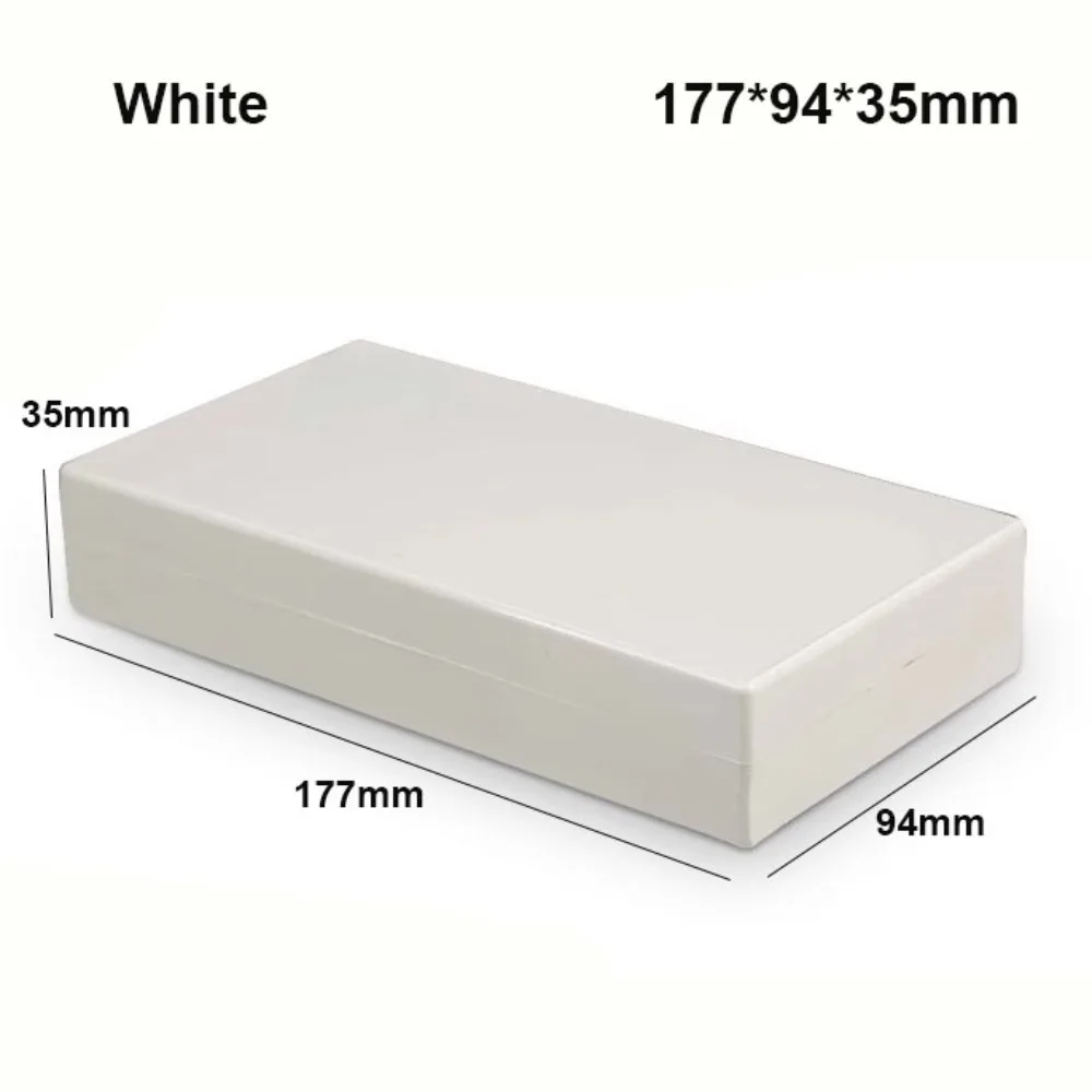 Durable Waterproof ABS Plastic Enclosure Box - Multi-Style Electronic Storage Case in White & Black