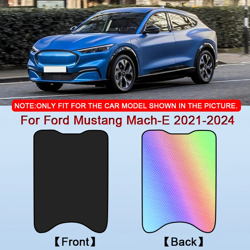 

For Ford Mustang Mach-E 2021-2023 2024 Colorful Ice Crystal Car Roof Sunshade Car Clip-on Sunroof Skylight Blind Shading Cover