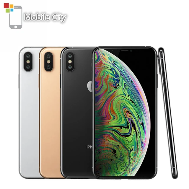 Original Apple Iphone Xs Max 6.5 Ram 4gb Rom 64gb/256gb/512gb Smartphone  Hexa Core Ios A12 Bionic Nfc Lte 4g Cell Phone - Mobile Phones - AliExpress