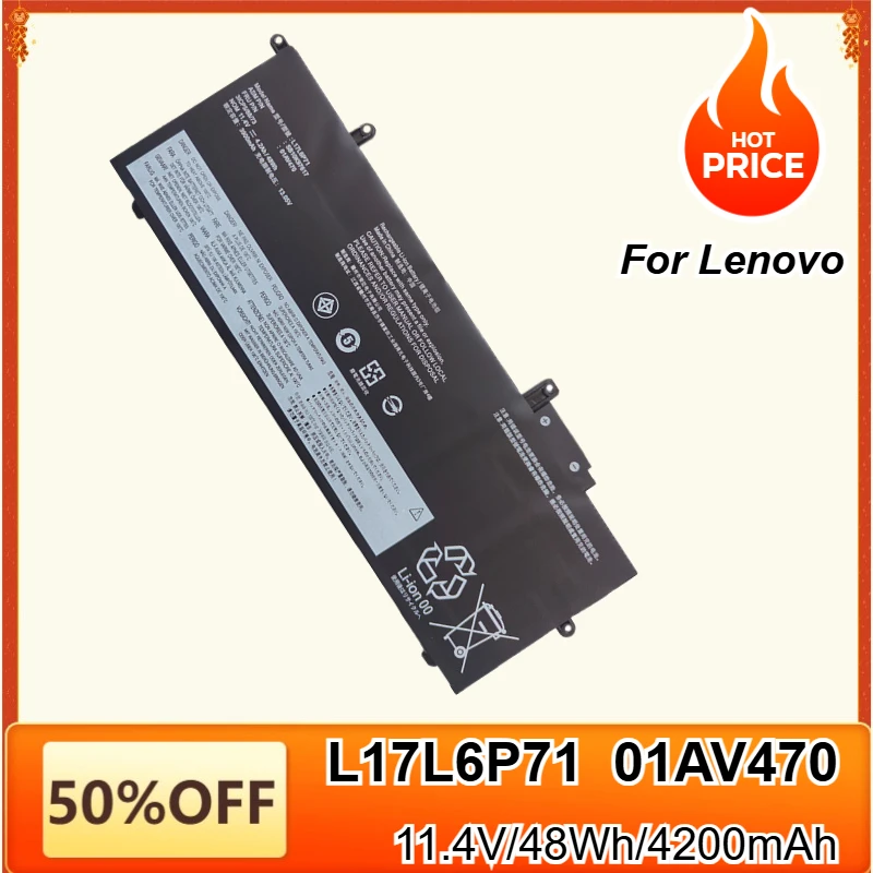 New L17L6P71 01AV470 L17C6P71 Laptop Battery for Lenovo ThinkPad X280 A285 Series  SB10K97619  01AV471 L17M6P71 SB10K97617 48Wh