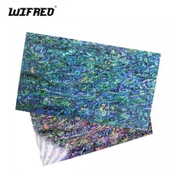 Wifreo 14x24CM Printed Green Paua Coated Enhanced Adhesive Veneer Sheet Abalone Shell Laminate Lure/Jig/Fishing Rod Decorating