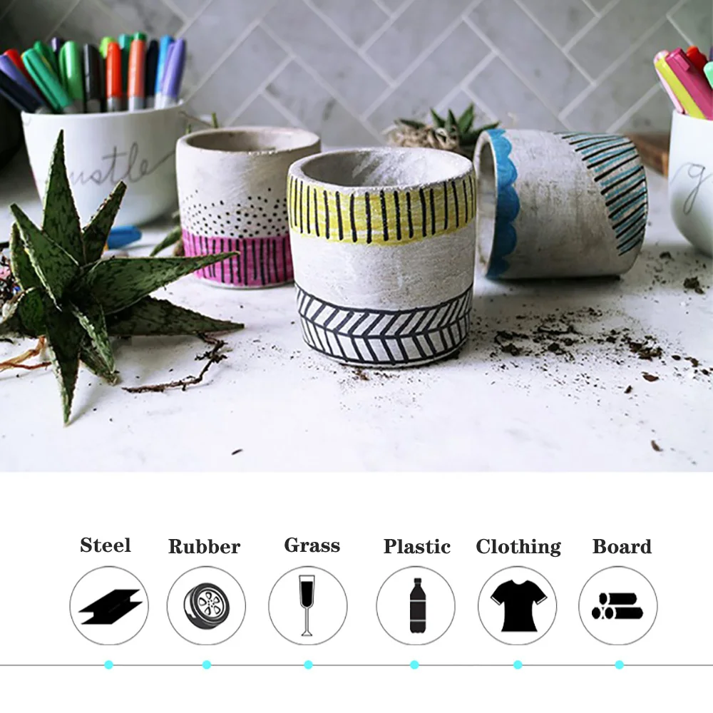 American Sharpie Permanent Markers Set 8/12/24colors Eco-friendly Paint Marker Pen Waterproof Stationery Art Supplies