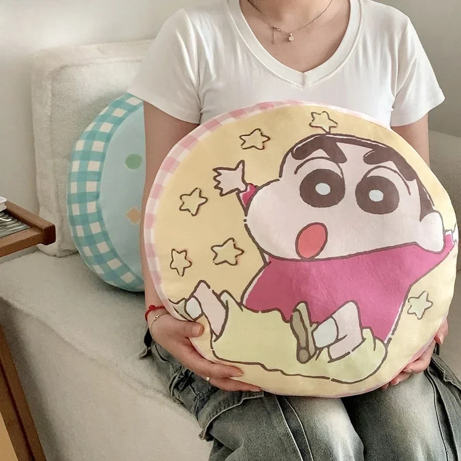 Lovely Crayon Shin-chan Back Cushion Very Soft Cuddly Pillow Japanese Style Round Cushion Sofa Bed Cushion Room Decor Gifts 2