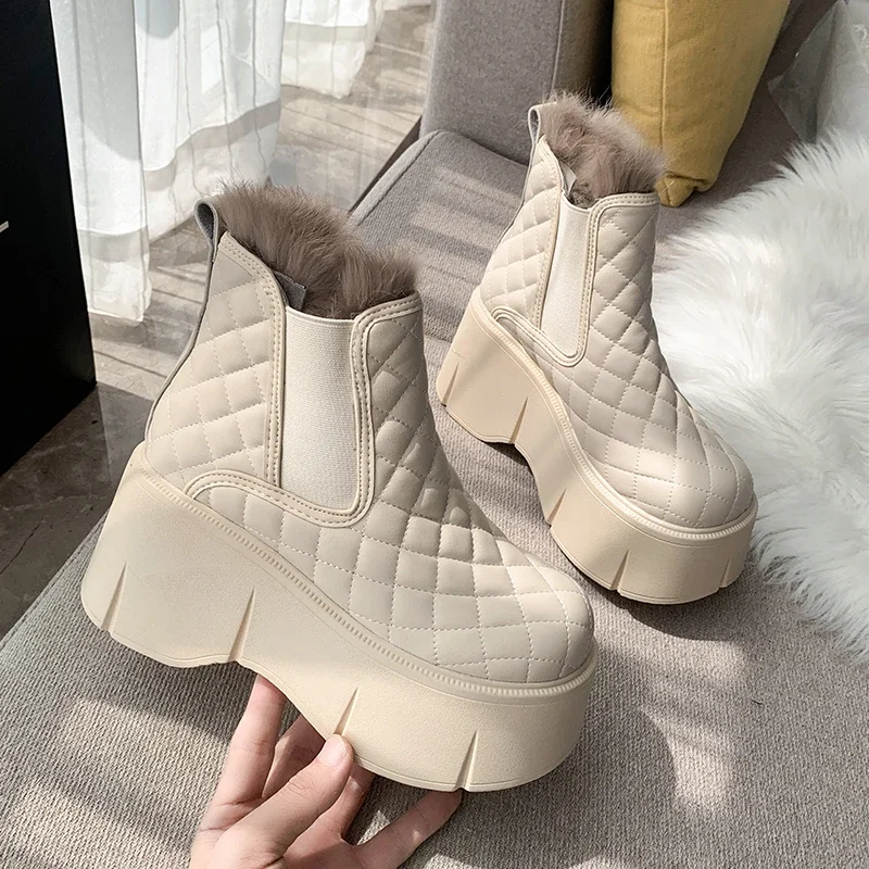

Fashion Shoes Women's Winter Thick Soled Snow Boots Plush Women's Casual Sports Shoes Warm and Cold Proof High Top Women's Boots
