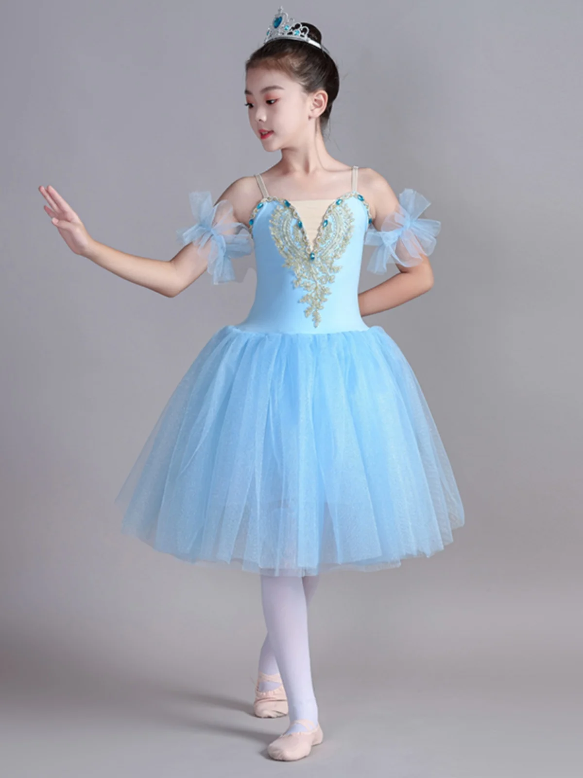 

Ballet Tutu Skirt Ballet Dress Long Vestidos For Girls Women Kids Swan Sling Dance Costumes Performance Princess Dress