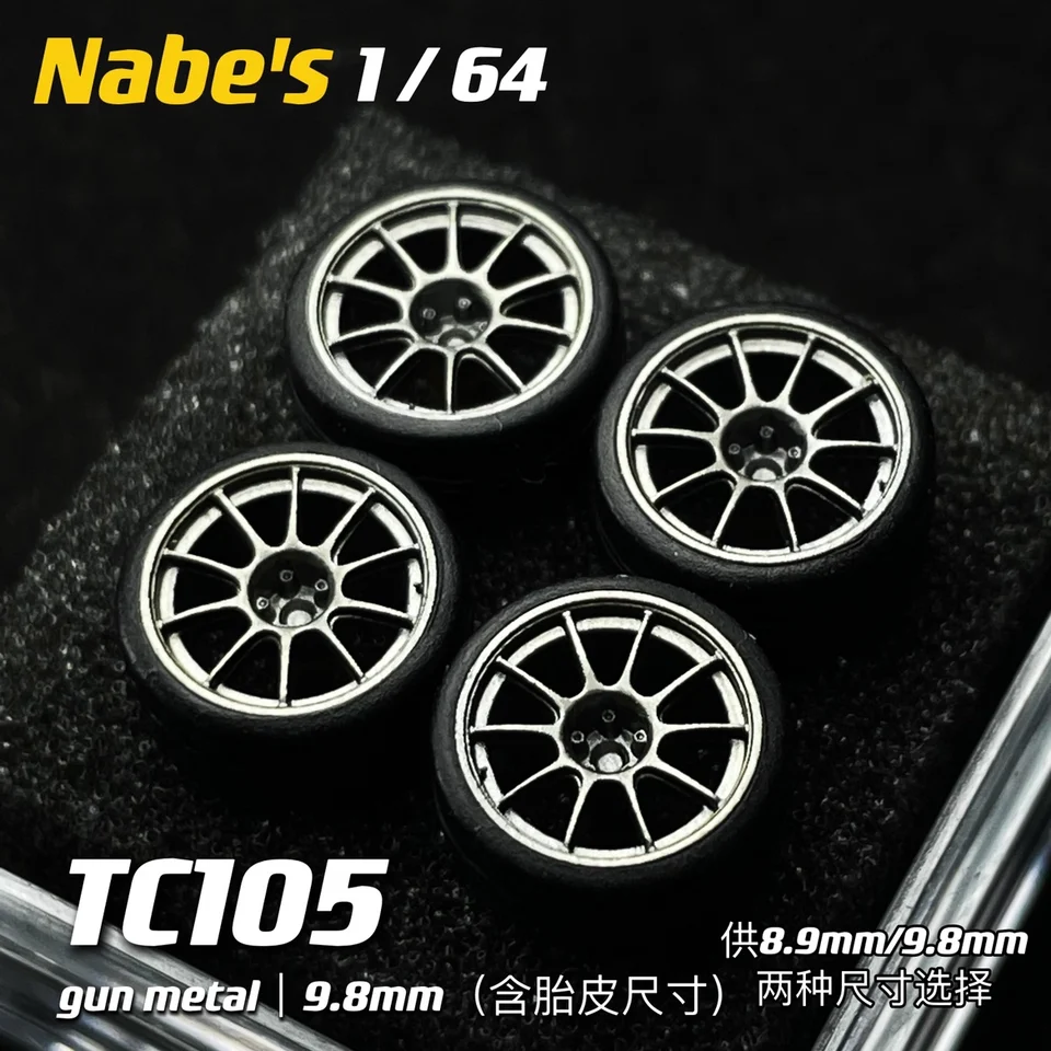 1/64 Chika Nabes Wheels Weds TC105 or Brake 8.9mm 9.7mm Stance