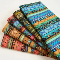 Stripe Pattern Cotton Linen Upholstery Fabric for Sofa Cover Dress Making Decorative Pillowcase Bohemian Household Quilt Textile