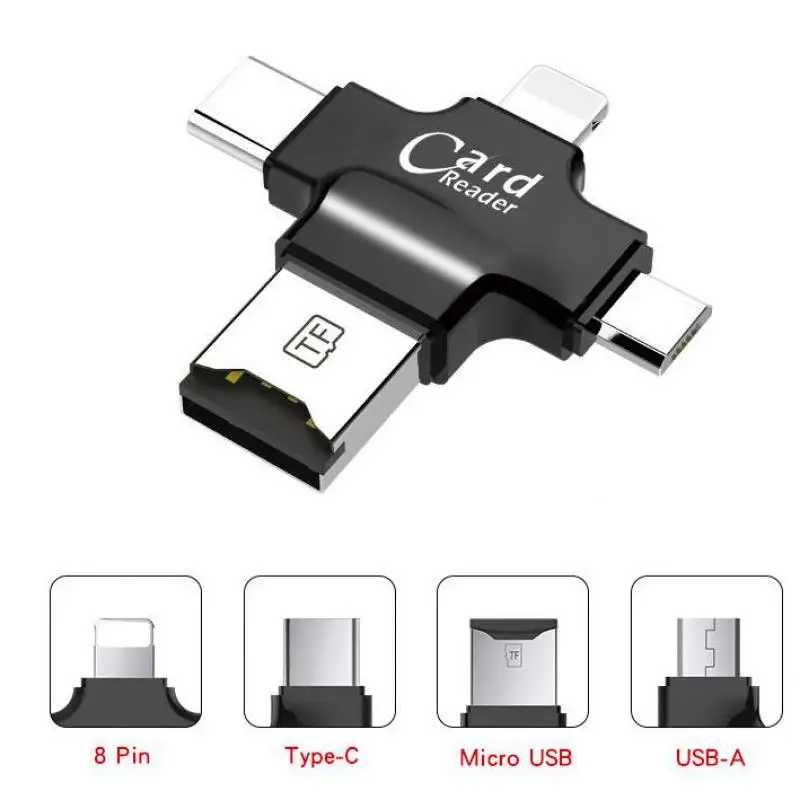 Memory card reader Memory SD Card Reader 4 in 1 Game Camera Card Viewer-Trail Hunter View Hunting Photos and Videos or for Trail Camera Viewer