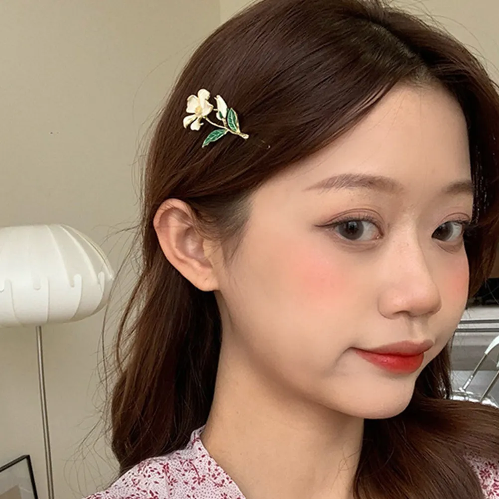우아한 꽃 머리핀 프리미엄 합금 세련된 헤어 클립 결혼식 파티 일상 사용 여성 헤어 액세서리