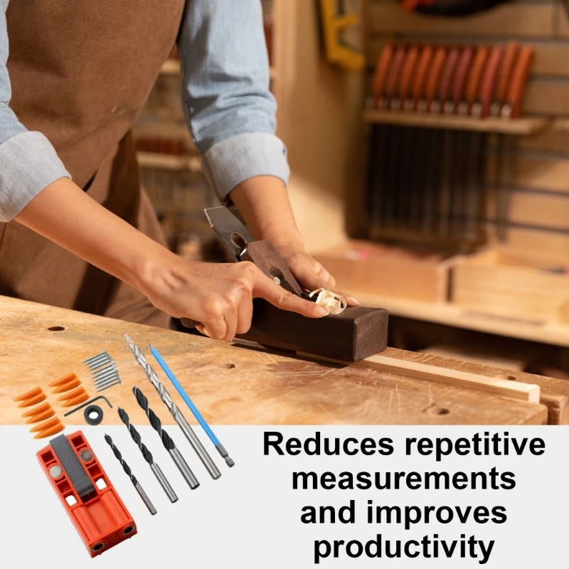 주택 개조 프로젝트에 완벽한 목공 드릴 가이드 지그 포켓 홀 지그 F1CD  Best5