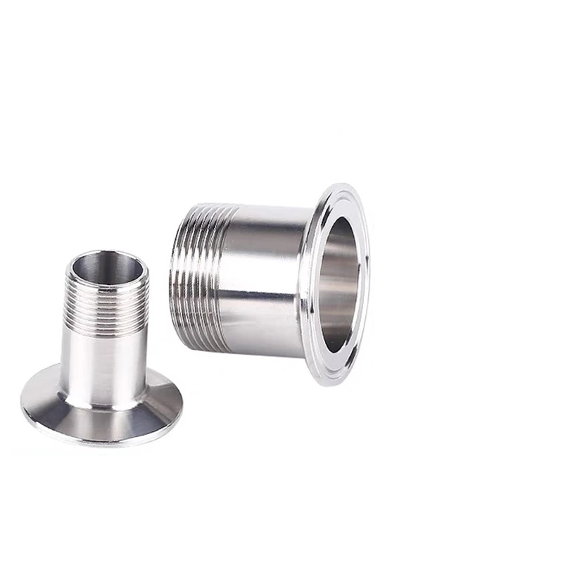 Pipe Fitting 1PCS DN8 DN15 DN20 DN25 DN32 BSP Sanitary Stainless Steel SS304 Tri Clamp Male Threaded Pipe Fitting Adapter