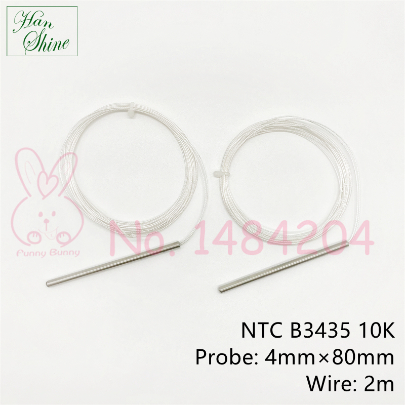 NTC B3435 10K Thermistor Temperature Sensor NTC 10K Probe 4mm * 80mm Max. 150Â°C for STC-1000 STC-3008