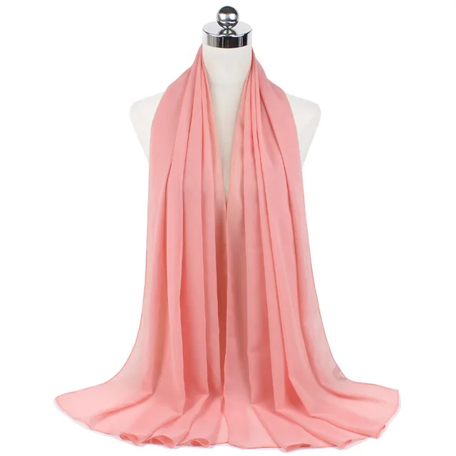 Femmes musulmanes en mousseline de soie Hijab châles écharpe Modal coton Jersey Hijabs plaine douce pour femme musulman Voile bandeau 70*180 cm islamique