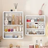 No Drill Bathroom Organizer – Multi-Layer Transparent Cosmetic Display Cabinet with Removable Shelves 3