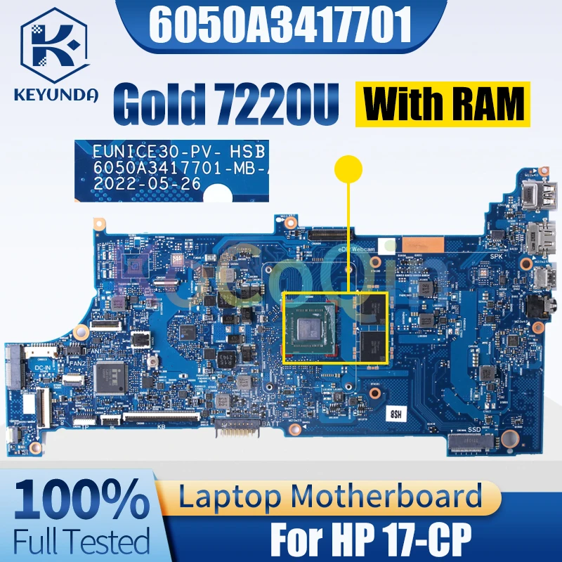 

Для ноутбука HP 17-CP 6050A3417701 GoId 7220U с материнской платой RAM