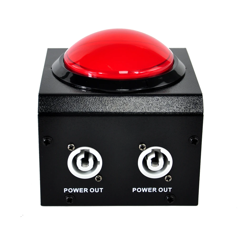 TIPTOP Red Button Manual Electrical Power Controller For Stage Effect Machine 2 Port Output Directly Control