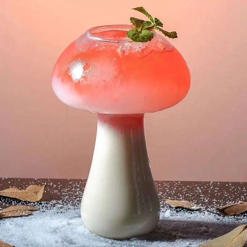 Mushroom glass Cocktail Cup creative personality KTV bar special net red fruit juice drink cup