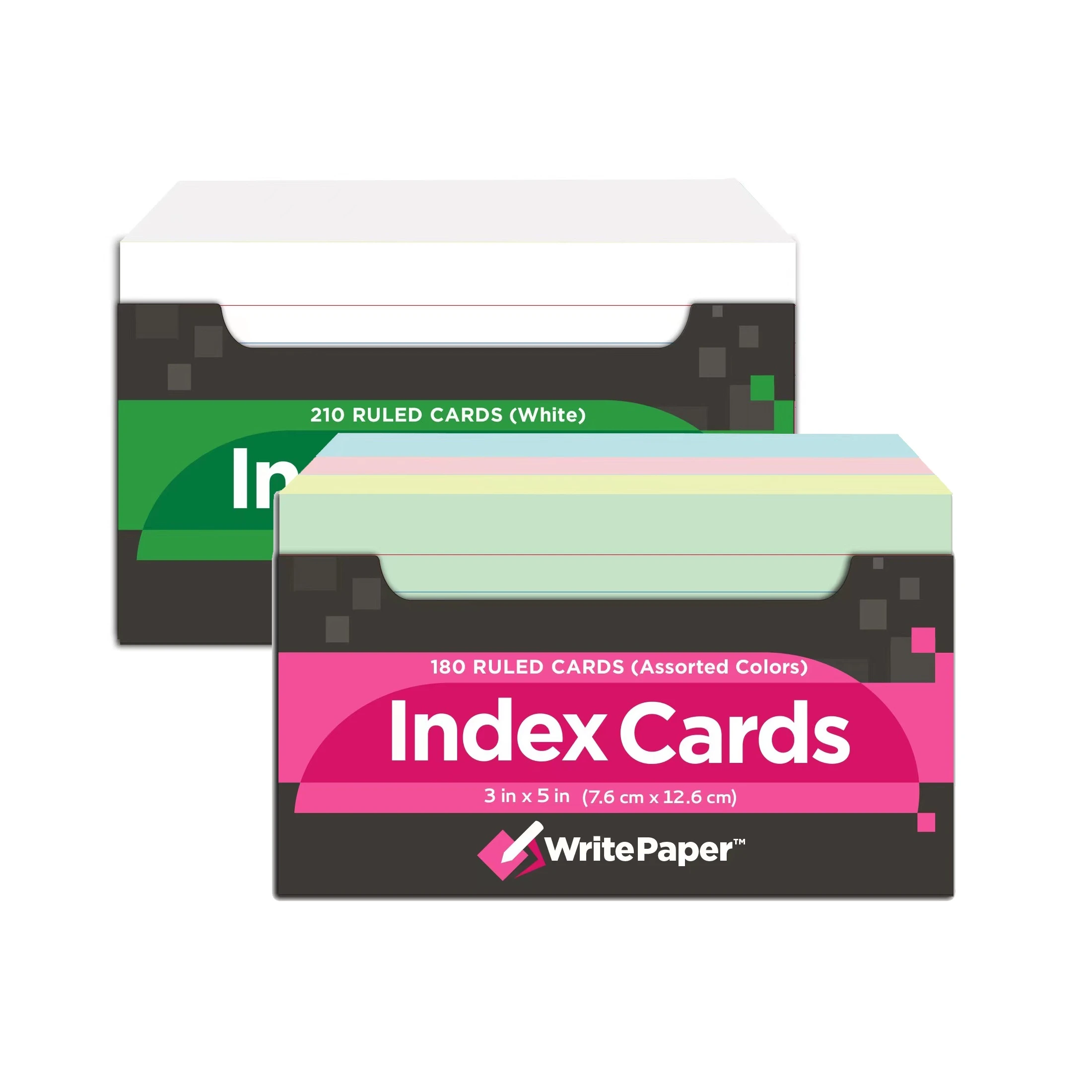 Heavy Weight Ruled Lined Grid Index Card 3x5 Inch 210 Count 140gsm ...