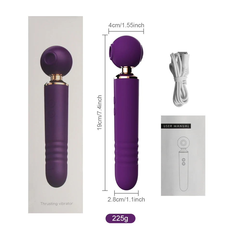 Sucking Telescopic Wand Vibrator For Women Body Massager G Spot Clitoris Stimulator Nipple Clit Sucker Masturbation Sex Products