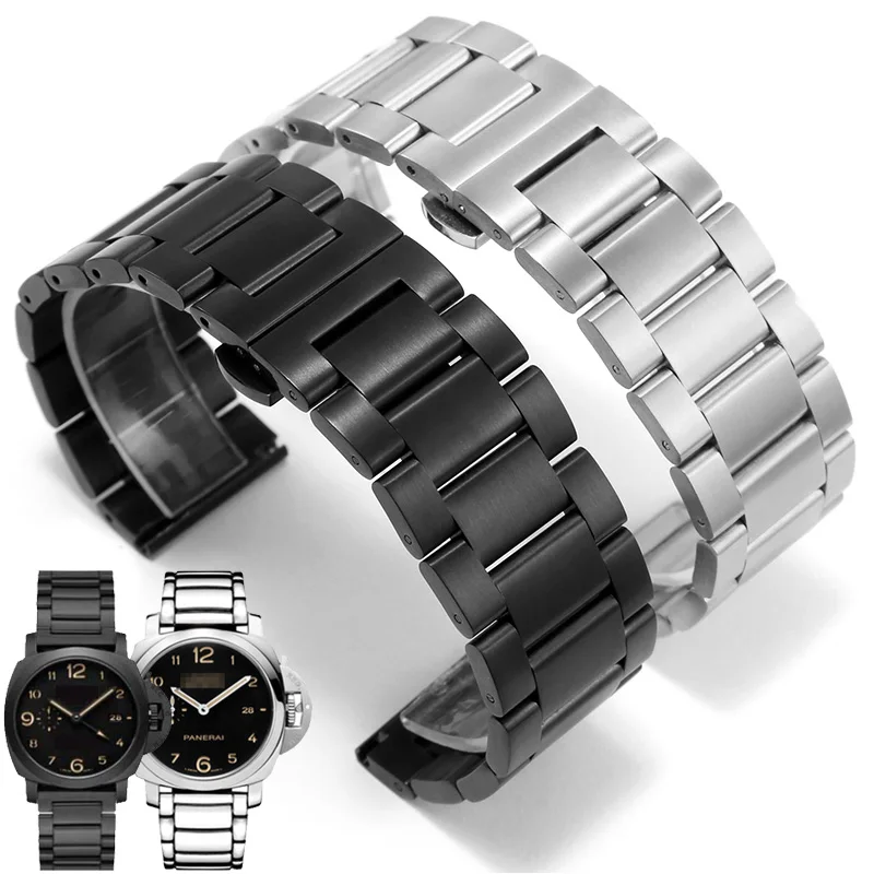 All Brands Of General Refined Steel Bracelet 18/20/22/24mm Stainless Bracelet For Men And Women.