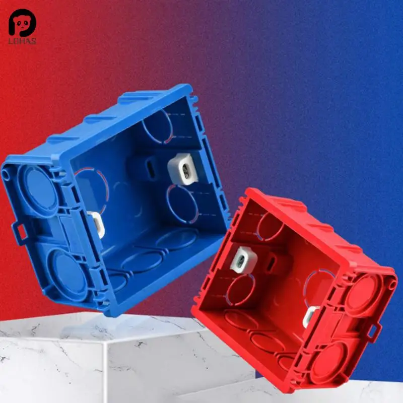 EU standard size switch socket installation box adjustable hidden wall internal installation bottom box power socket wiring box