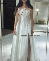 Customized Dresses For Special Events Sweetheart Luxury Evening Dresses Ruffle A-Line Floor-Length Ruffle Sleeveless Prom Dresse 1