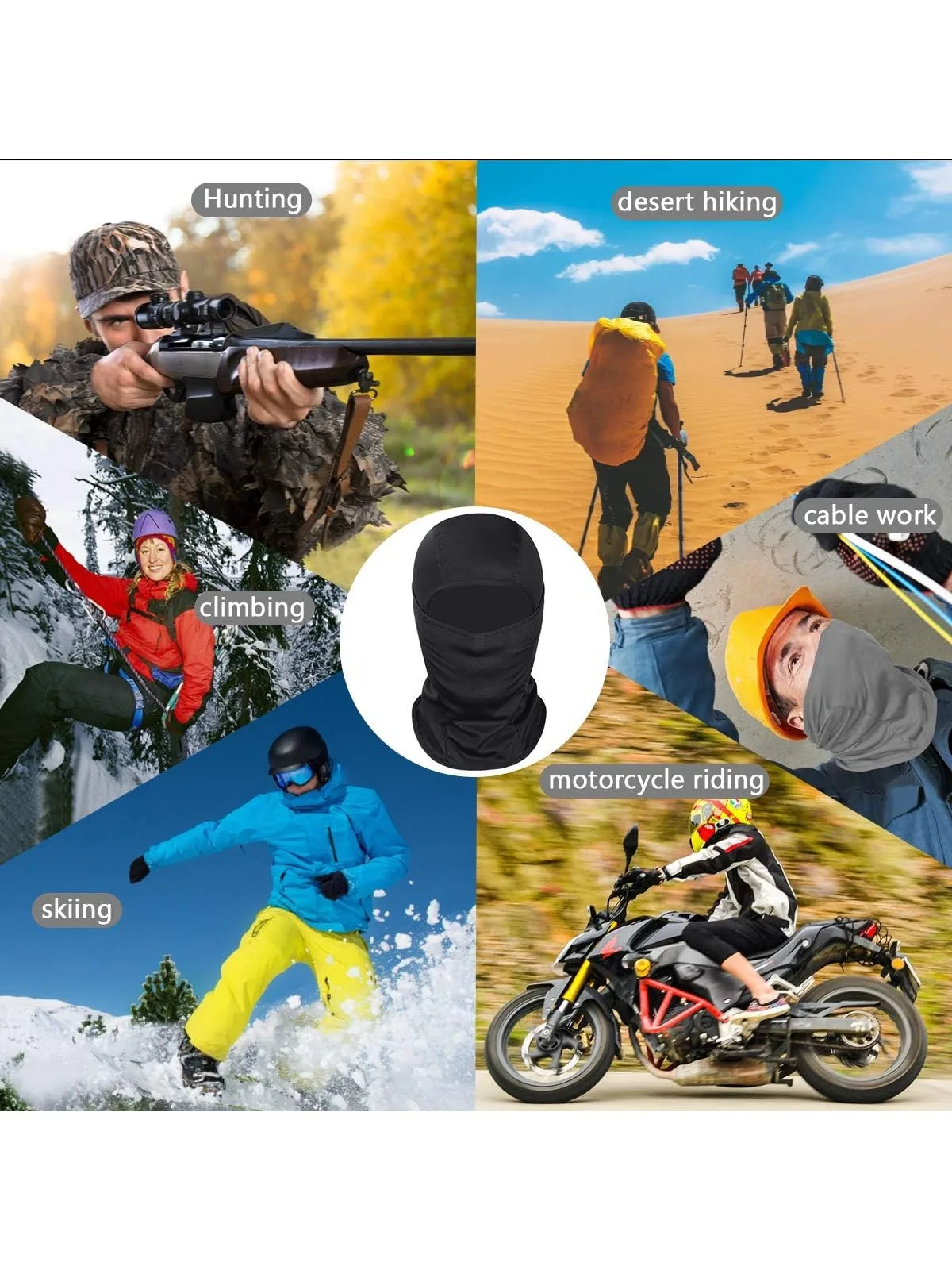 Ski Mask for Men Women, Summer Balaclava Face Mask, Shiesty Mask UV Protector Lightweight for Motorcycle Snowboard
