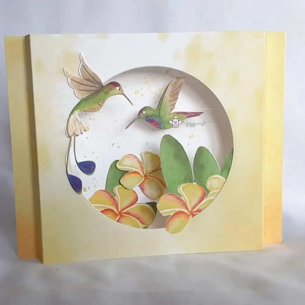 Mmao Crafts Metall-Stahlschneideformen, neue Kolibri-Schablone für DIY-Scrapbooking, Papier-/Fotokarten, Prägeformen