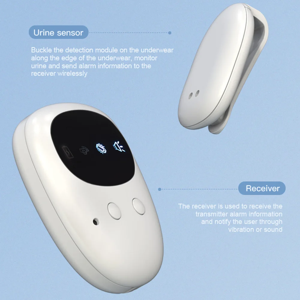 Wireless Bedwetting Alarm Pee Alarm Receiver 10M Range Vibration Reminding Boys Grils Kids Potty Training Baby Care