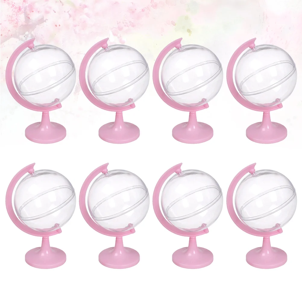 12pcs Round Earth Globe Clear Clear Candy Jareses Fillable World Shaped Globe Container Party Favors for Christmas Wedding Free