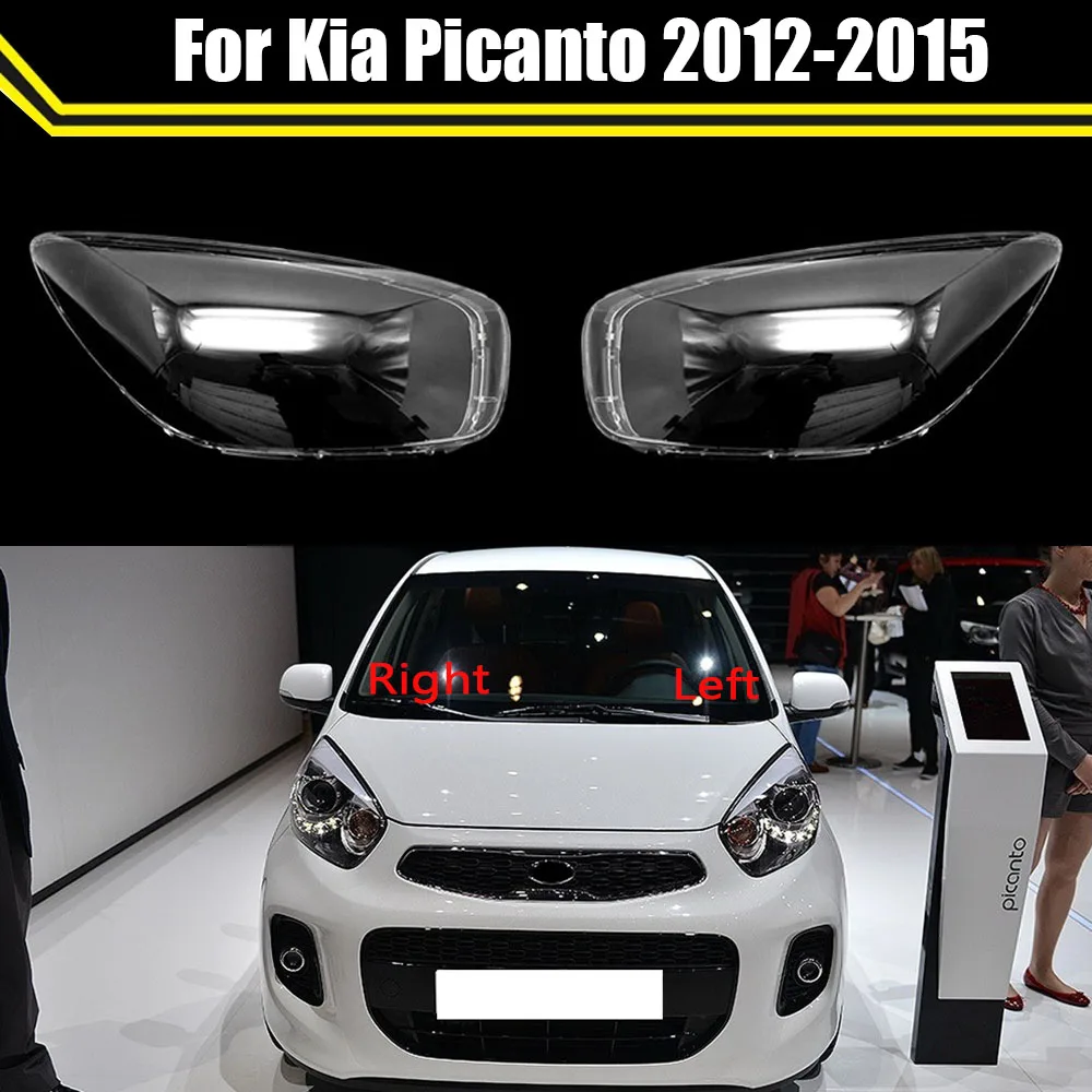 

Auto Head Lamp Light Case For Kia Picanto 2012-2015 Car Front Headlight Lens Cover Lampshade Glass Lampcover Caps Headlamp Shell